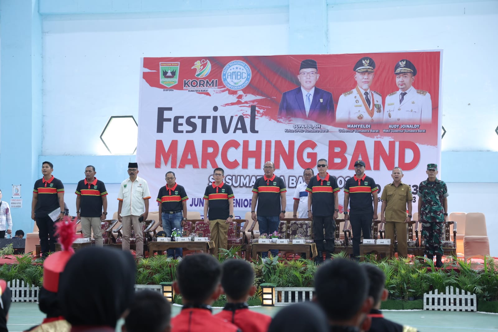 Pembukaan Festival Marching Band tingkat Junior dan Senior Se Sumatera Barat tahun 2023, di Gedung Olahraga Koto Nan Ompek Kota Payakumbuh, 